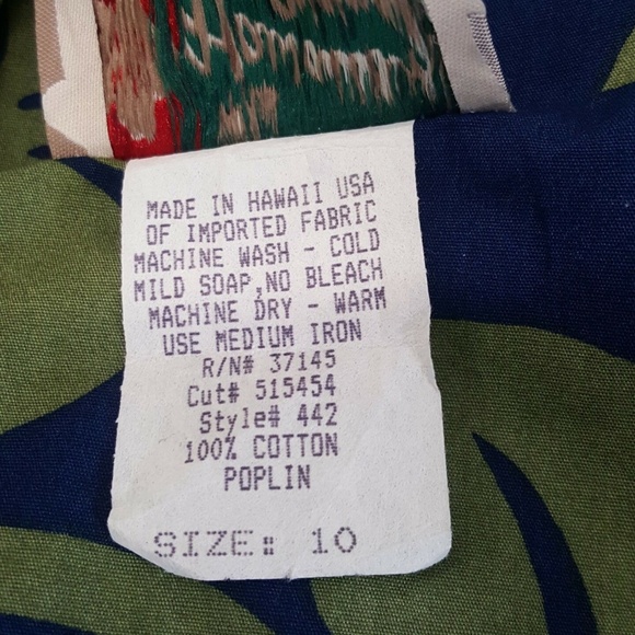 Hilo Hattie Sun Dress 10 Blue Green Floral Hawaii - Picture 7 of 8